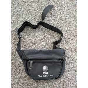 Vintage ATT AT&T Your True Choice Fanny Pack Waist Bag Black‎
